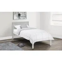 Small Single Bed Frame - Light Grey, Wood