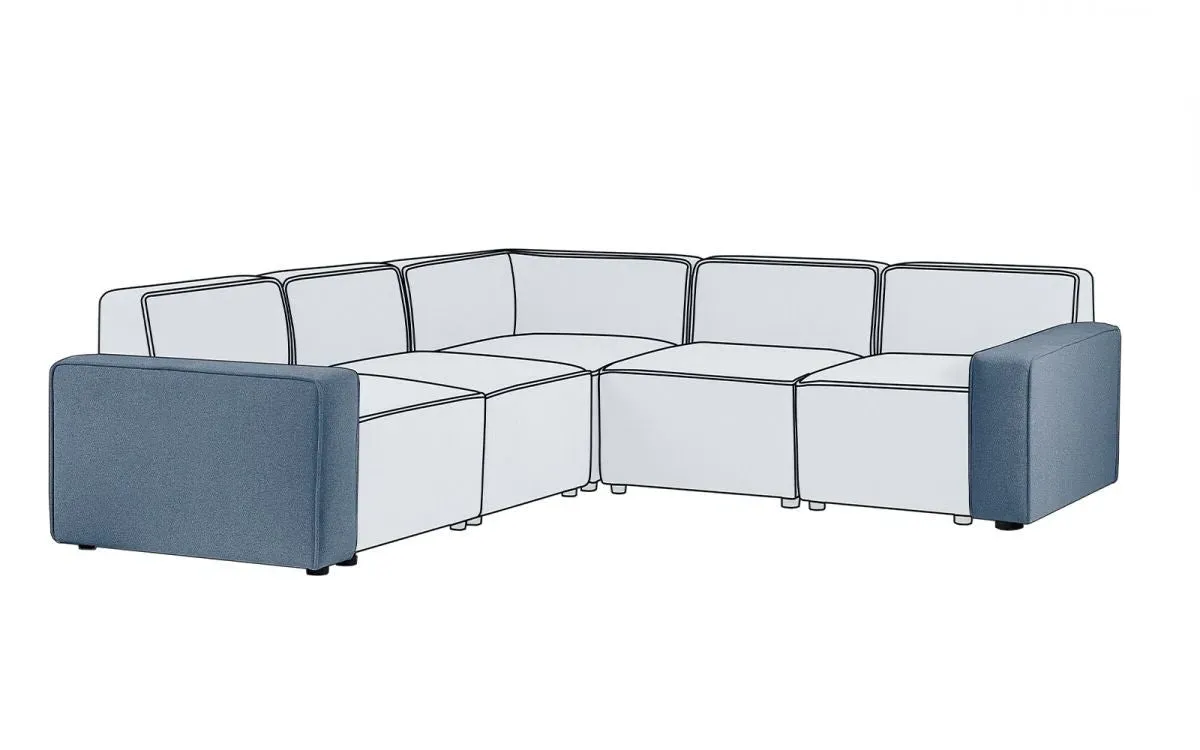 Sofa Arms Pair Modular - Grey, Fabric image
