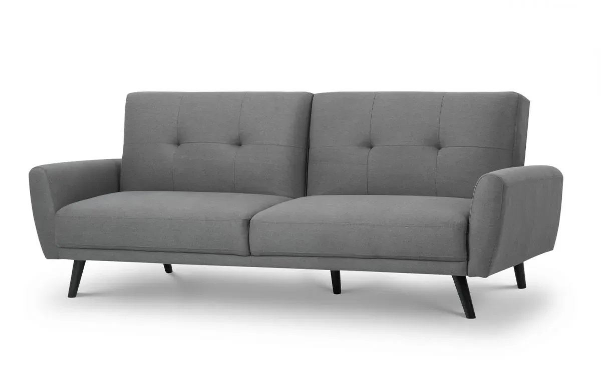 Sofa Bed Compact Retro - Grey, Fabric