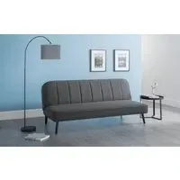 Sofabed with Click-Clack Design - Grey, Velvet
