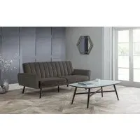 Sofabed with Sleeper Function - Grey, Velvet