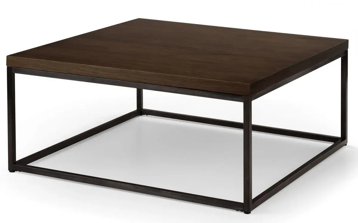Square Coffee Table - Dark Oak, Solid Wood