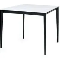 Square Dining Table - White, Sintered Stone