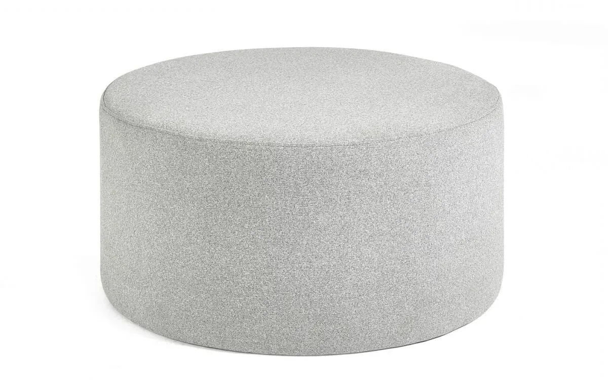 Square Footstool with Storage - Grey, Fabric image