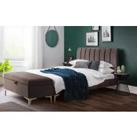 Storage Blanket Box with Soft Close - Truffle, Velvet