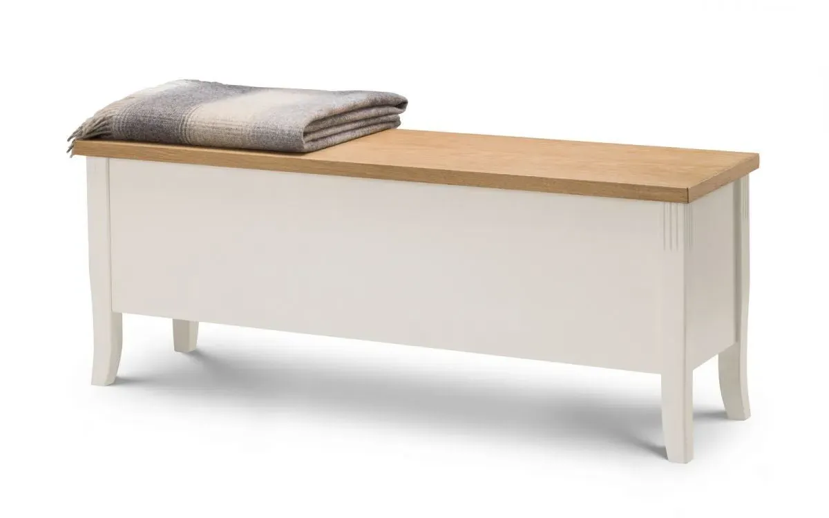 Storage Dining Bench - Ivory, Rubberwood