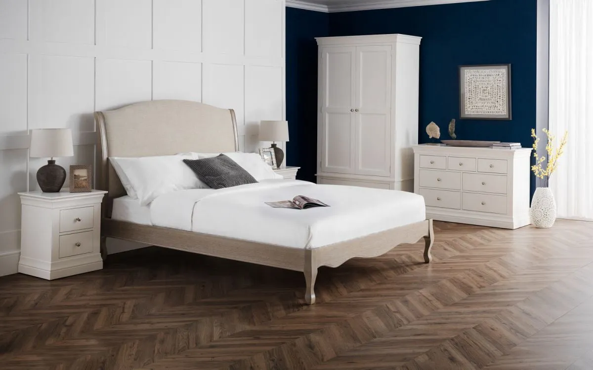 Super King Bed Frame - Oatmeal, Oak image