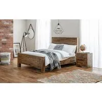 Super King Bed Frame - Rustic Oak, Acacia