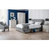 Super King Bed with 4 Drawers - Grey, Linen