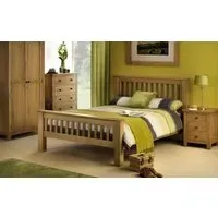 Super King Size Bed Frame - Light Oak, Solid Oak