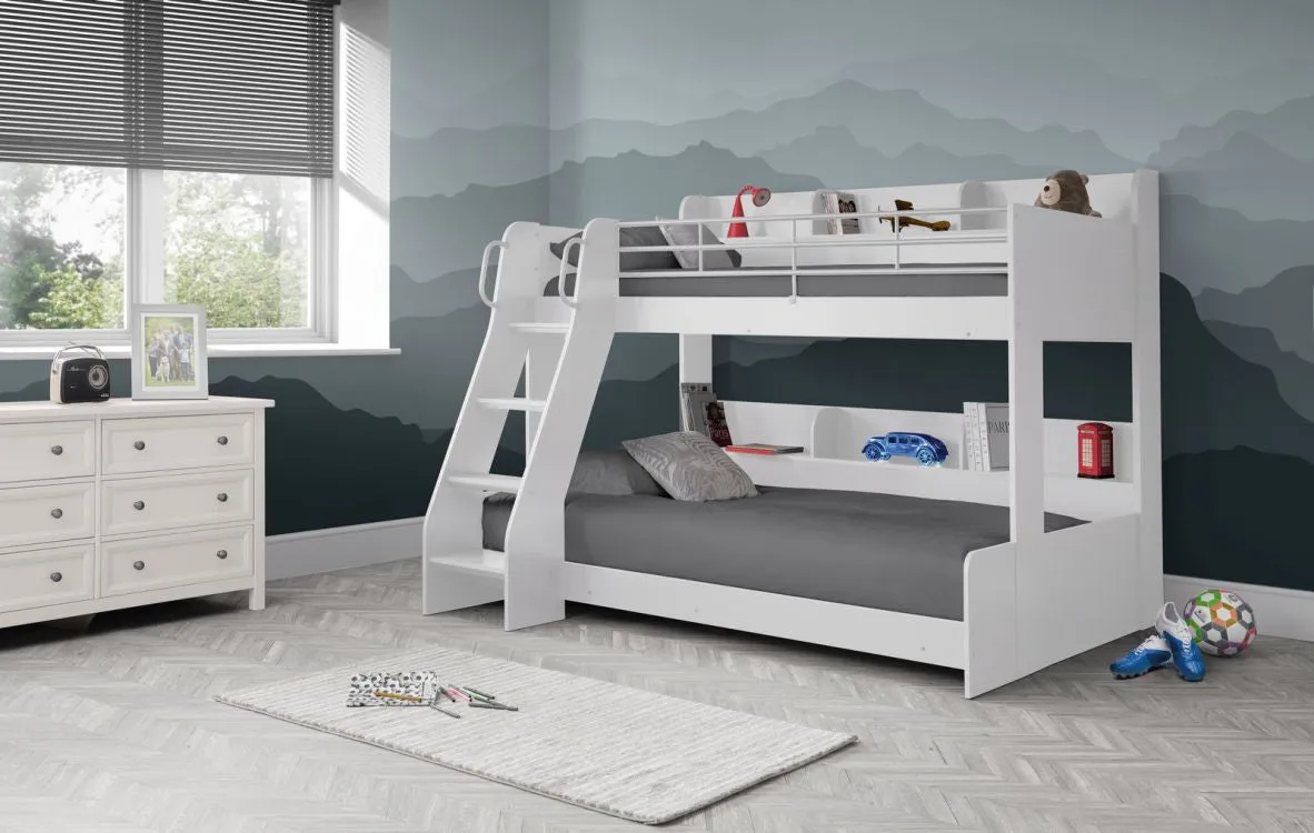 Triple Sleeper Bunk Bed - White, Steel