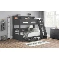 Triple Sleeper Bunk Bed with Storage - Anthracite