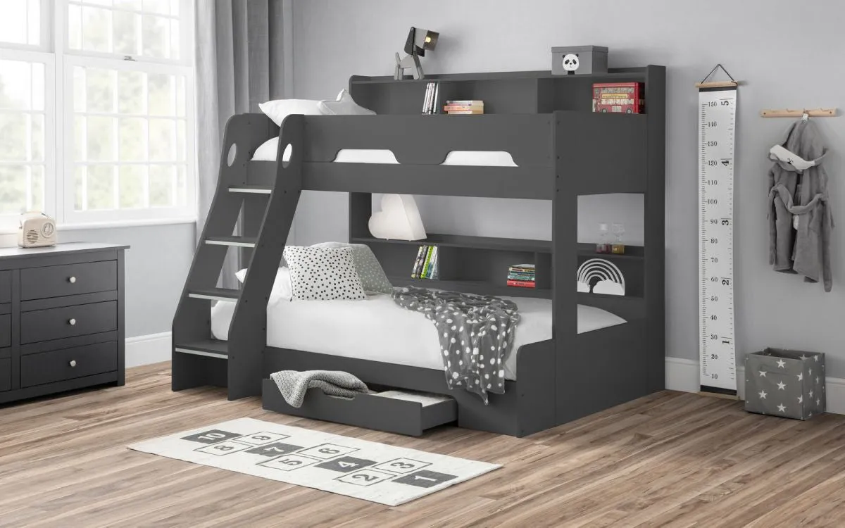 Triple Sleeper Bunk Bed with Storage - Anthracite image