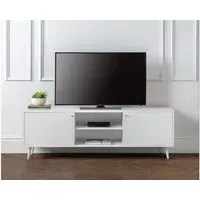 TV Unit with Cable Management - White, Oak