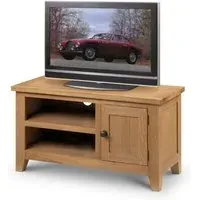 TV Unit with Storage - Oak, Solid Wood