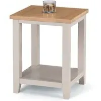Two Tone Lamp Table - Elephant Grey, Oak