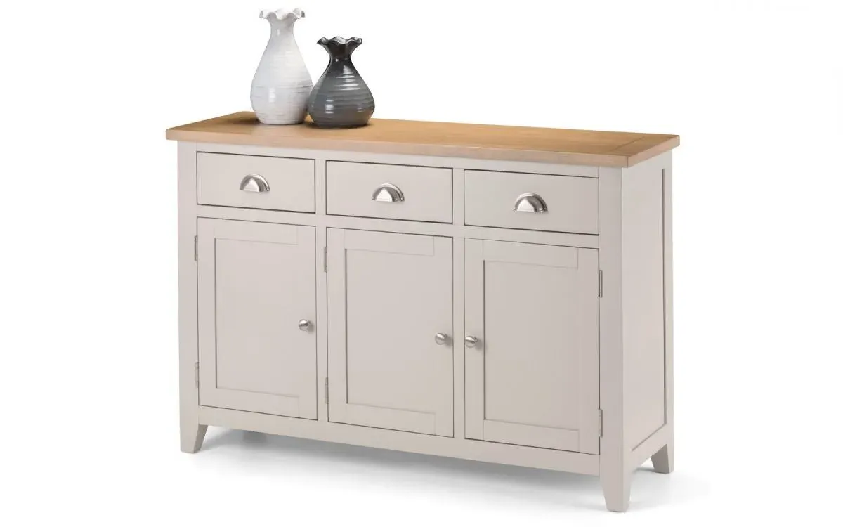 Two Tone Sideboard with Storage - Grey, Oak image