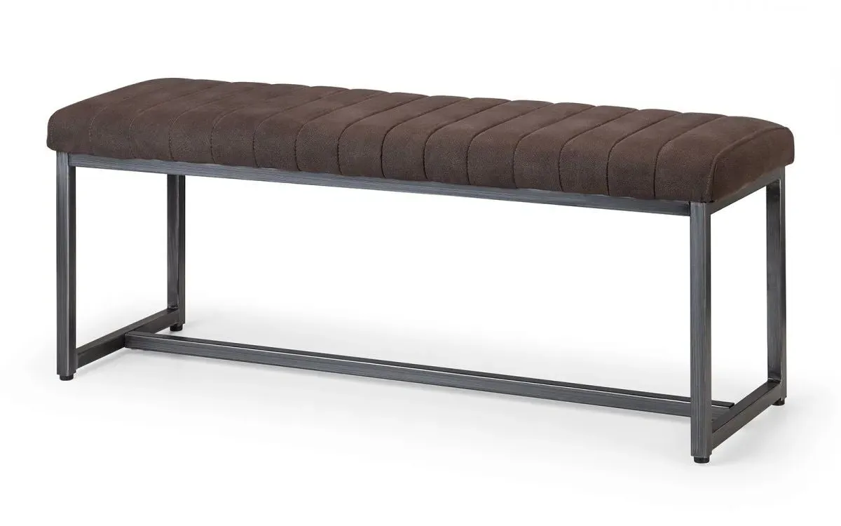 Upholstered Dining Bench - Grey, Suede image