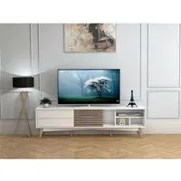 180cm TV Cabinet with Drawers - White