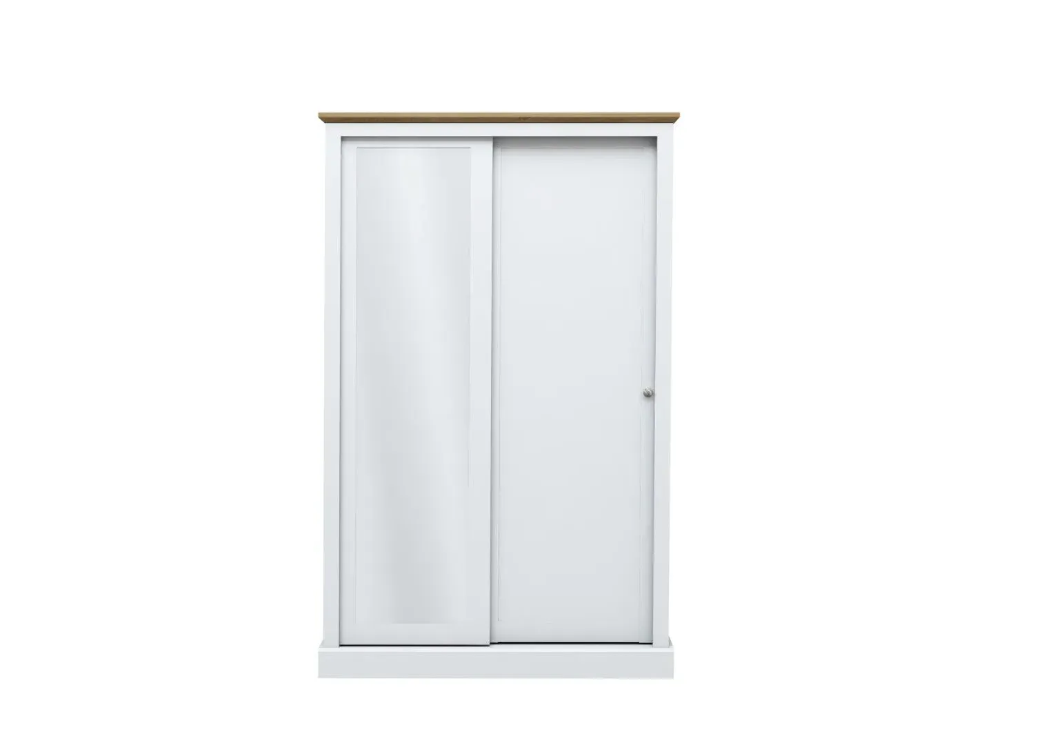 2-Door Sliding Wardrobe - White, Wood image