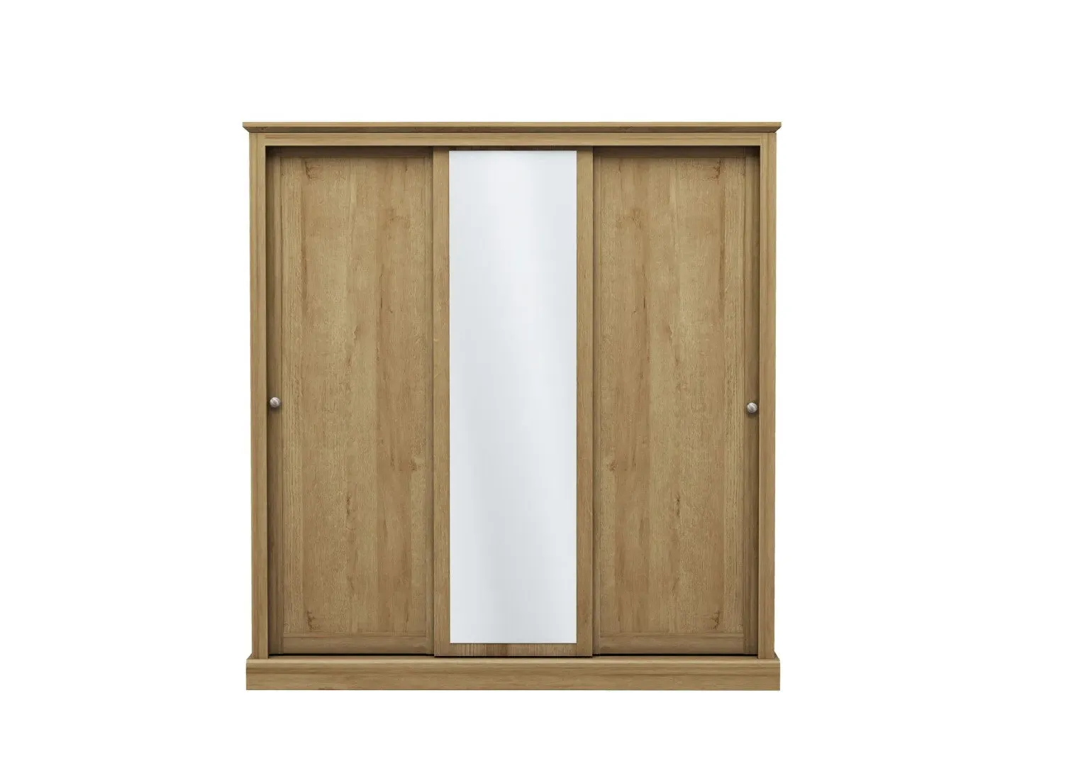 3-Door Sliding Wardrobe - Oak, Wood