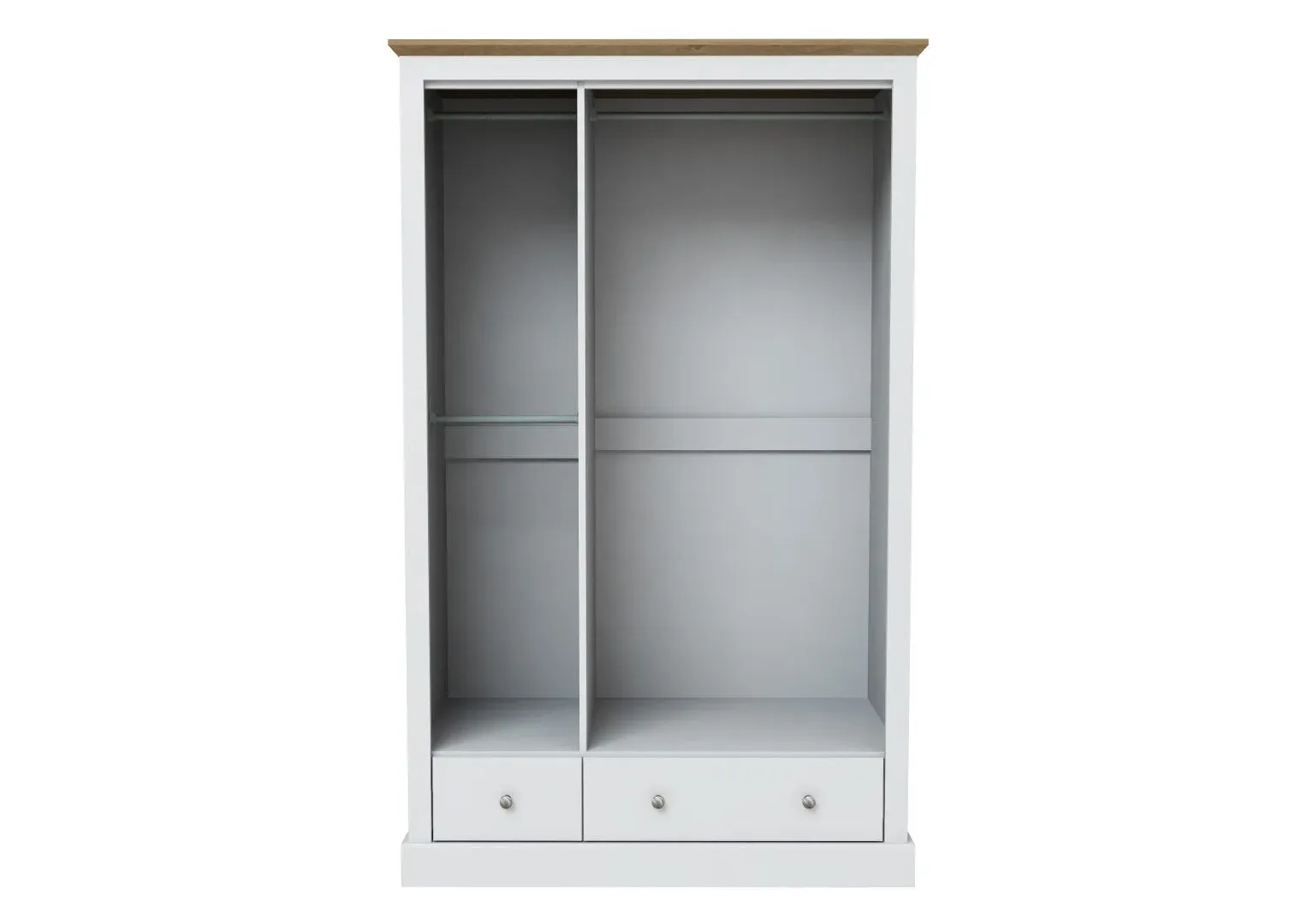 3 Door Wardrobe with 2 Drawers - White, Wood