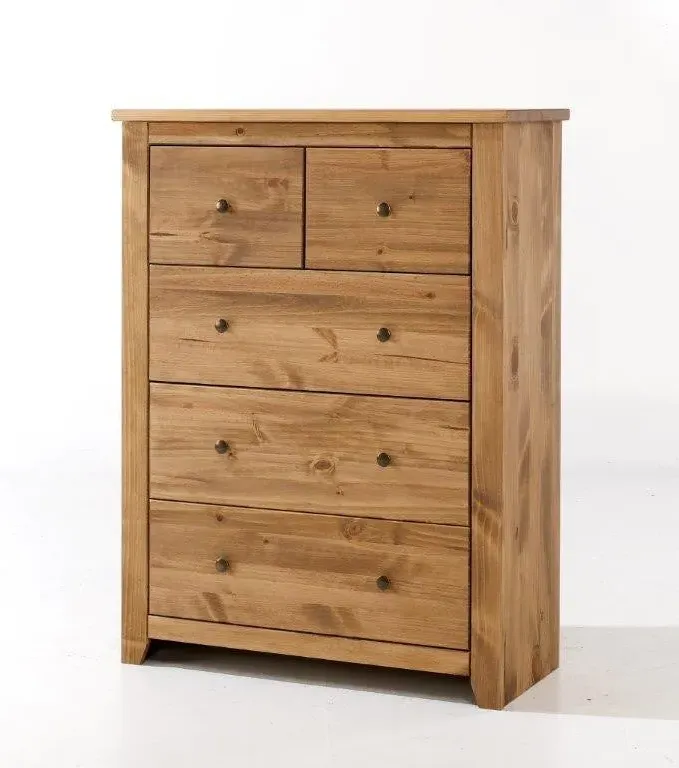 3+2 Drawer Chest - Pine, Wood