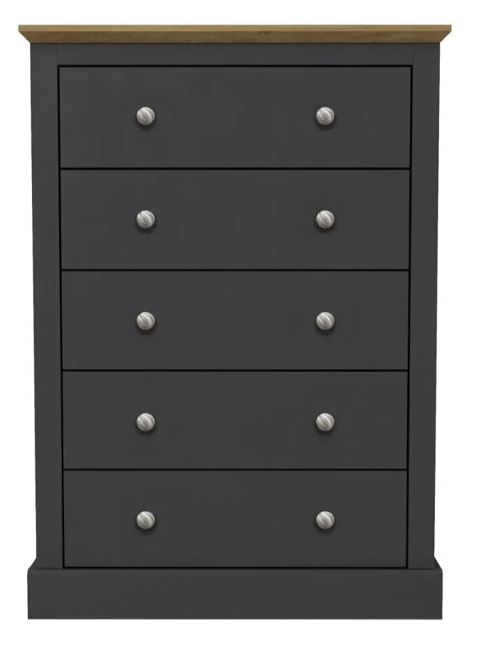 5 Drawer Chest - Charcoal, Wood image