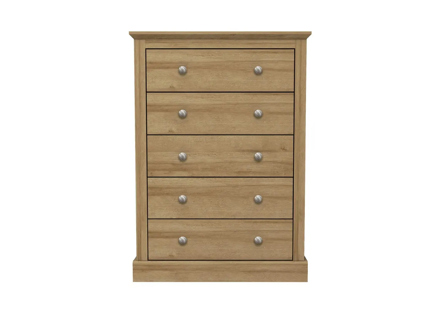 5 Drawer Chest - Oak, Wood