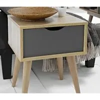 End Table with Drawer - Grey, Oak