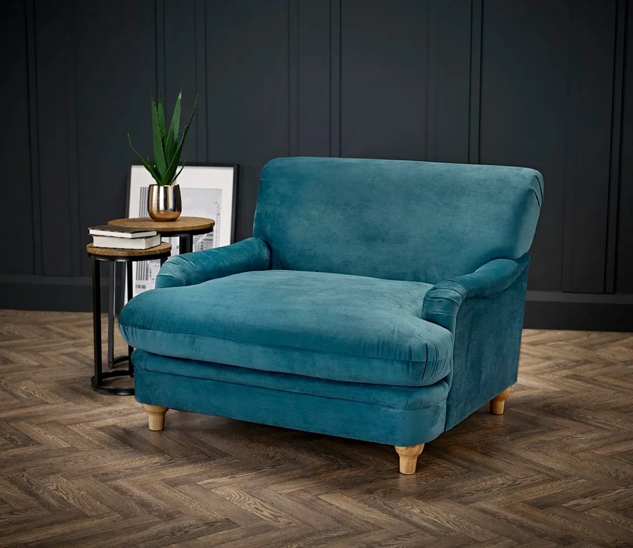 Plumpton Armchair - Peacock Blue, Velvet image