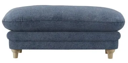 Plumpton Footstool - Denim Blue, Chenille image