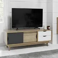 TV Unit with Storage - Grey, Oak