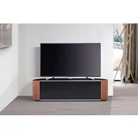 Corner TV Stand for 65" TVs - Oak/Walnut Trim