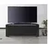 D-Shaped TV Stand with Storage - Black, Glass