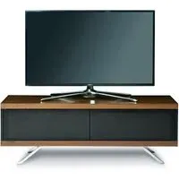 TV Unit with Storage - Walnut, Glass