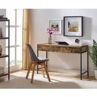 Wide Desk with 2 Drawers - Nutmeg, Wood