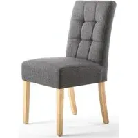 10-Pack Dining Chairs with Waffle Stitch - Grey