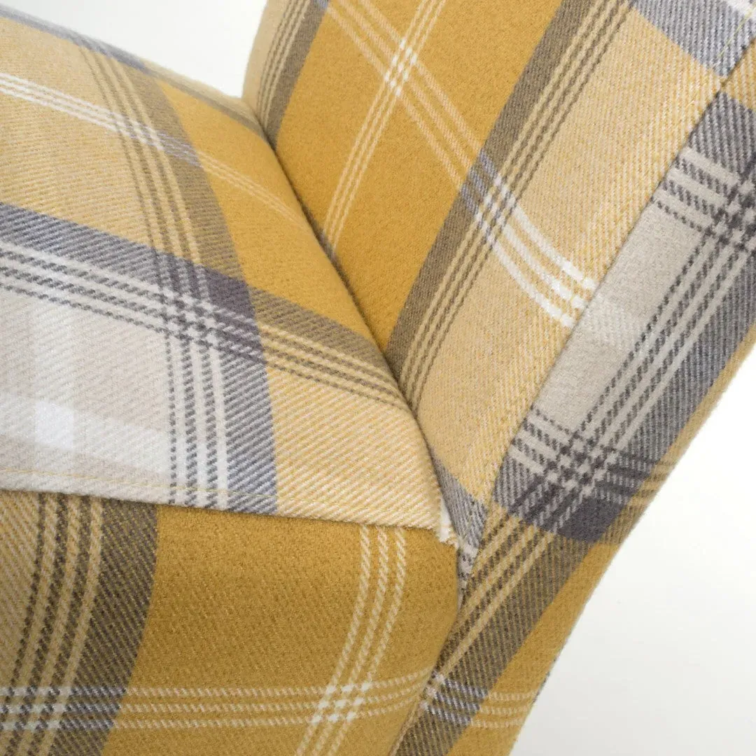 10-Pack Scroll Back Dining Chair - Yellow, Fabric