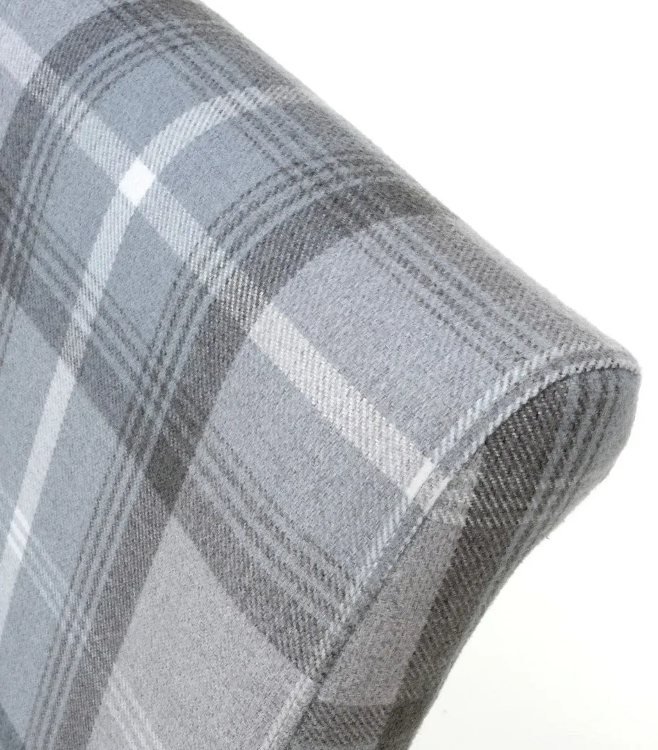 10-Pack Scroll Back Dining Chairs - Grey, Fabric