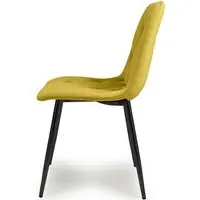 12-Pack Dining Chairs with Pleated Stitching - Mustard