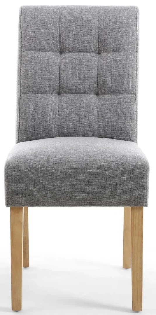 12-Pack Dining Chairs with Waffle Stitch - Grey