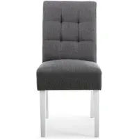 12-Pack Dining Chairs with Waffle Stitch - Grey
