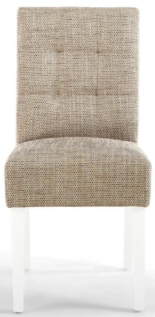 12-Pack Dining Chairs with Waffle Stitch - Oatmeal