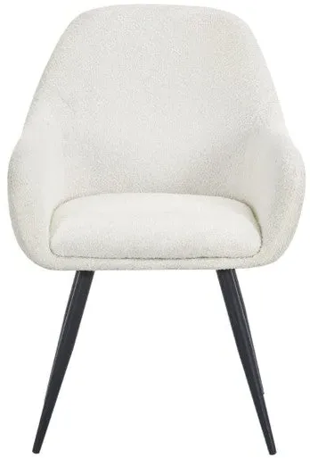 2-Pack Dining Chairs with Arms - White, Boucle image