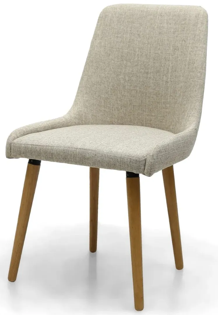 2-Pack Dining Chairs with Sprung Seat - Natural
