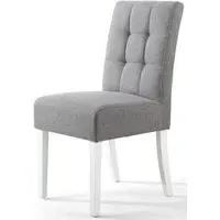 2-Pack Dining Chairs with Waffle Stitch - Grey