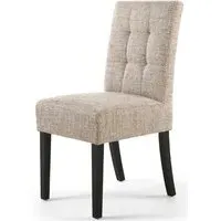 2-Pack Dining Chairs with Waffle Stitch - Oatmeal