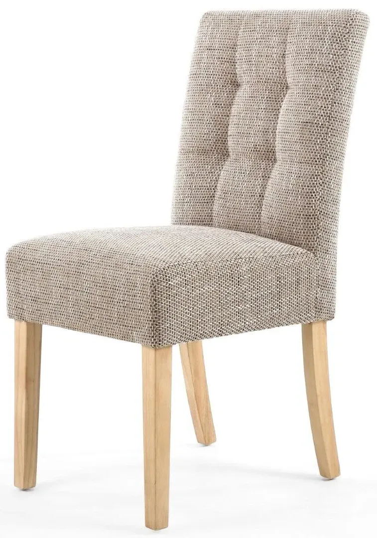 2-Pack Dining Chairs with Waffle Stitch - Oatmeal image