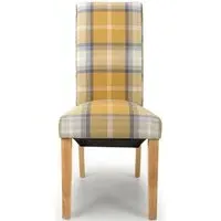 2-Pack Scroll Back Dining Chair - Yellow, Fabric